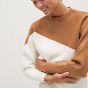 Mango Two Tone Sweater